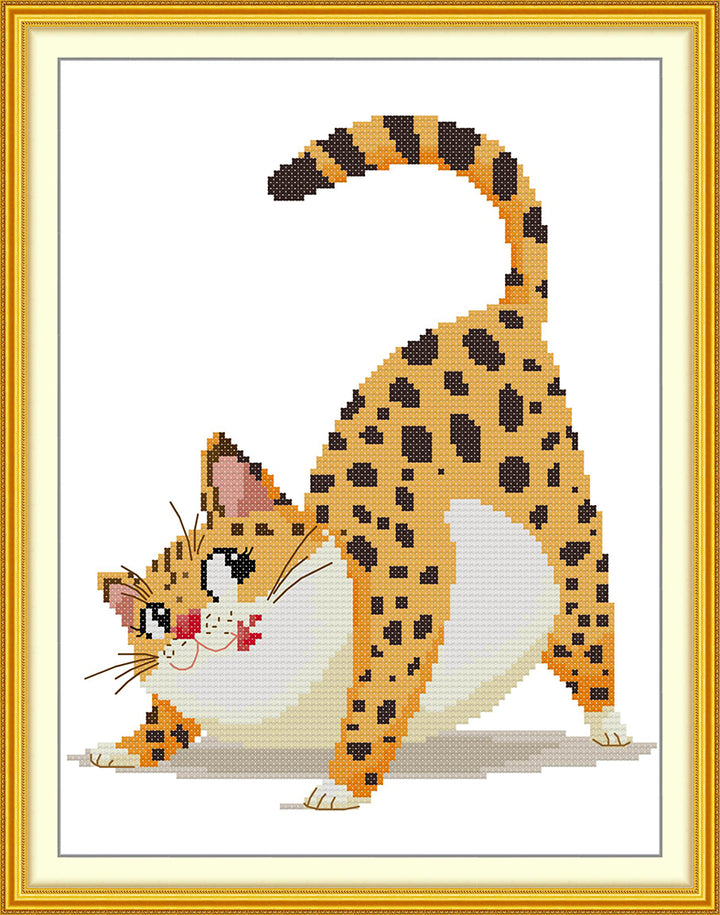 Naughty Spotted Cat Cross Stitch Kits