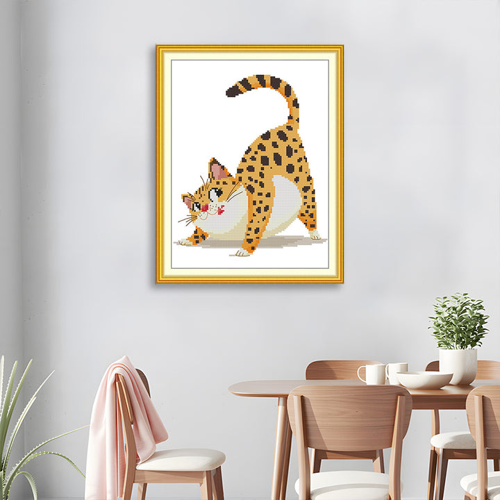 Naughty Spotted Cat Cross Stitch Kits