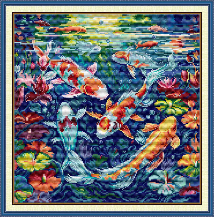 A Pond of Koi Cross Stitch Kits