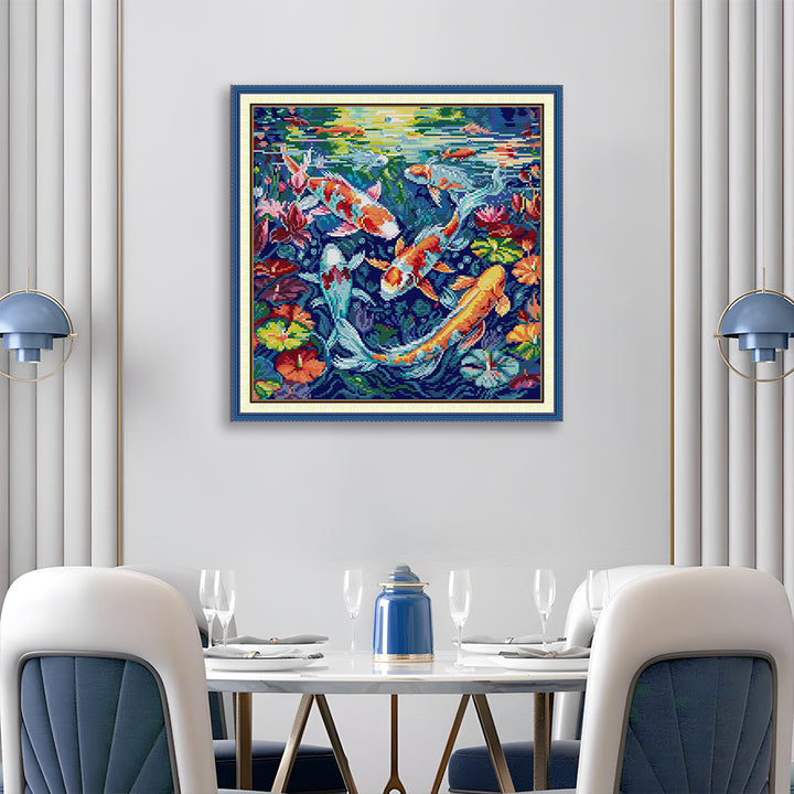 A Pond of Koi Cross Stitch Kits
