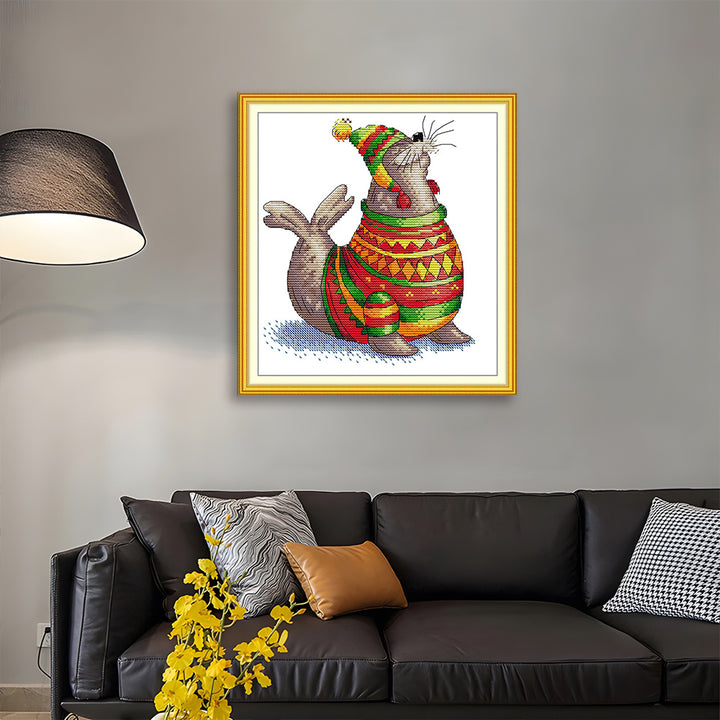 Seal in Sweater Cross Stitch Kits