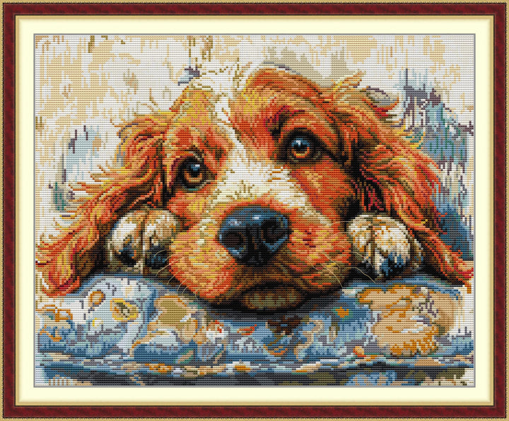 Lying Corgi Cross Stitch Kits
