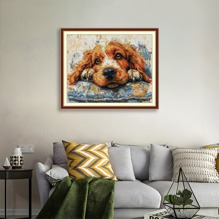 Lying Corgi Cross Stitch Kits