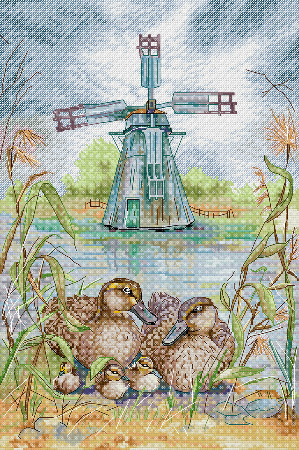 A Family of Wild Ducks Cross Stitch Kits