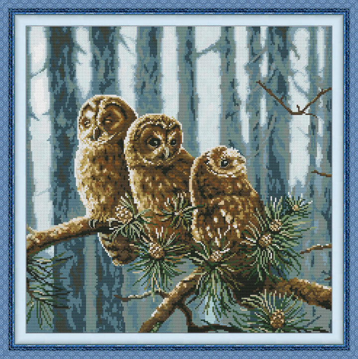A Family of Owls Cross Stitch Kits