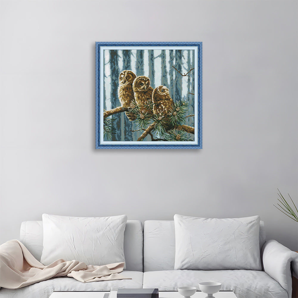 A Family of Owls Cross Stitch Kits