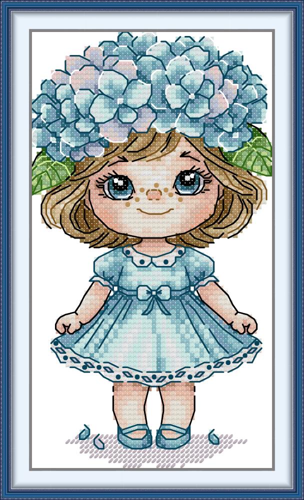 The Hydrangea Girl Cross Stitch Kits