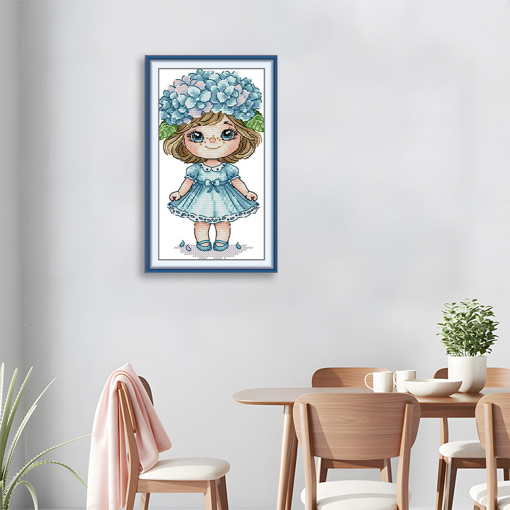 The Hydrangea Girl Cross Stitch Kits