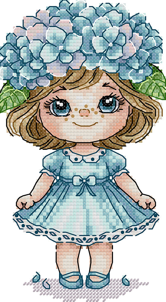 The Hydrangea Girl Cross Stitch Kits