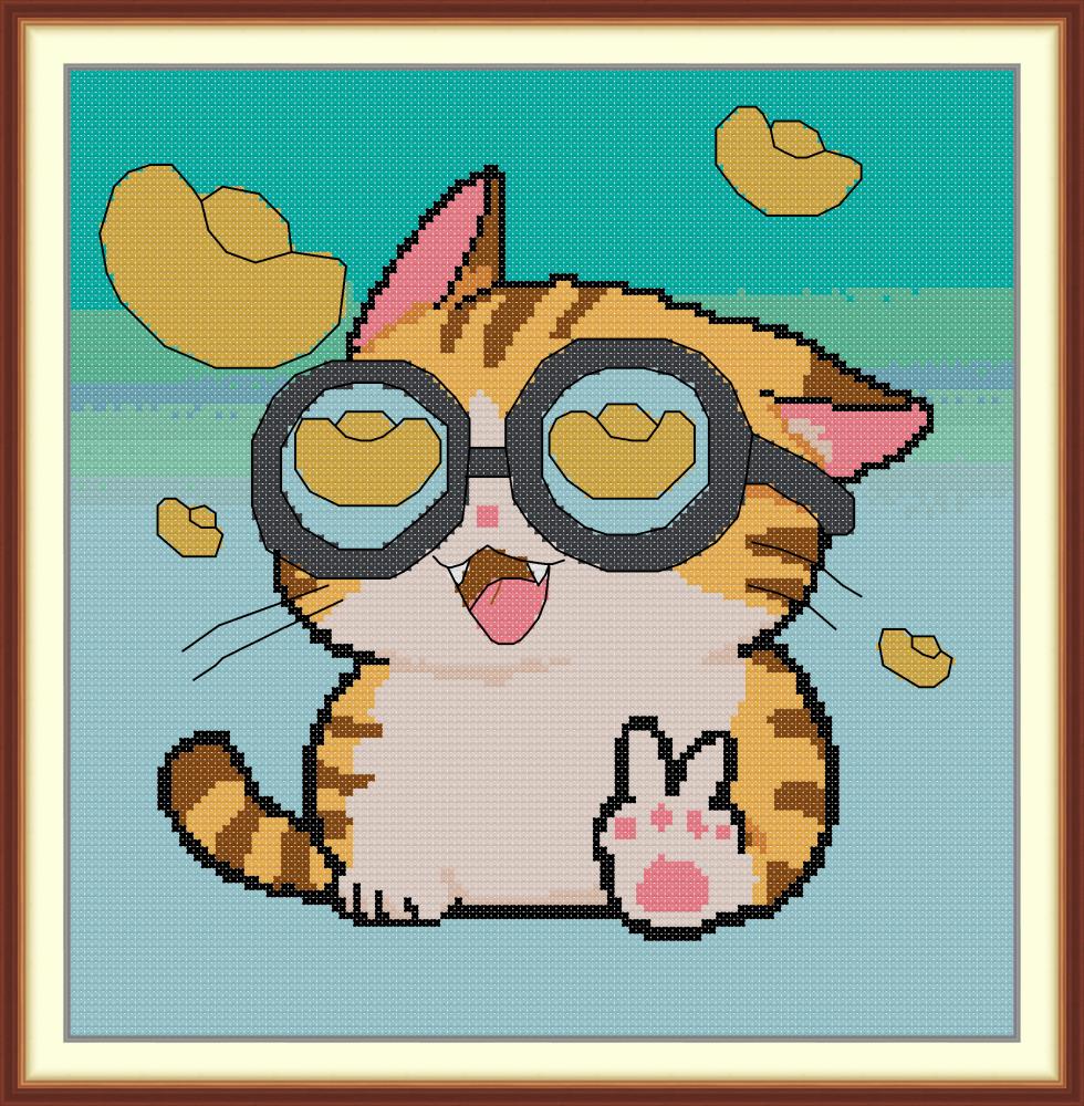 Yuanbao Cat Cross Stitch Kits