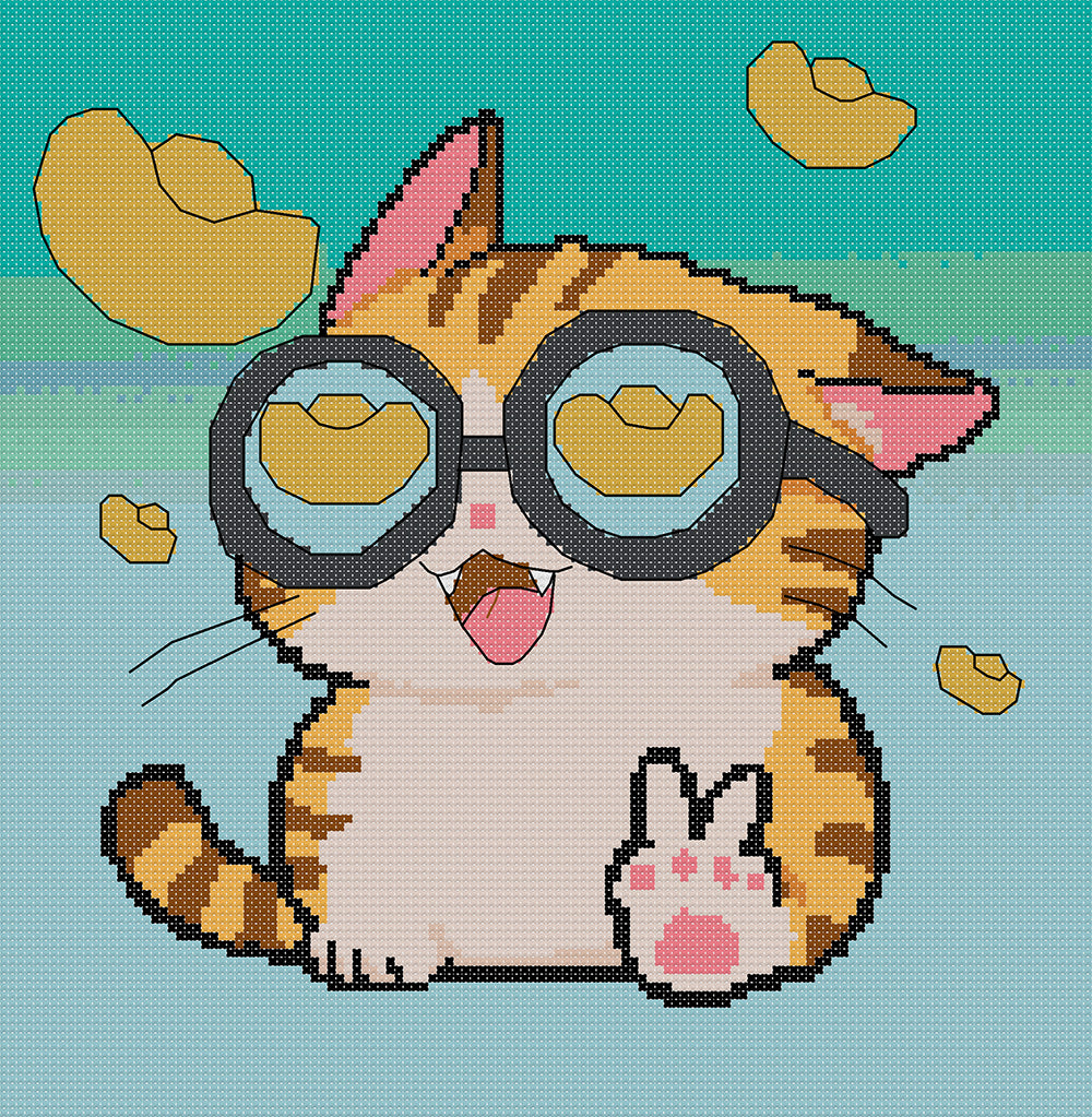 Yuanbao Cat Cross Stitch Kits