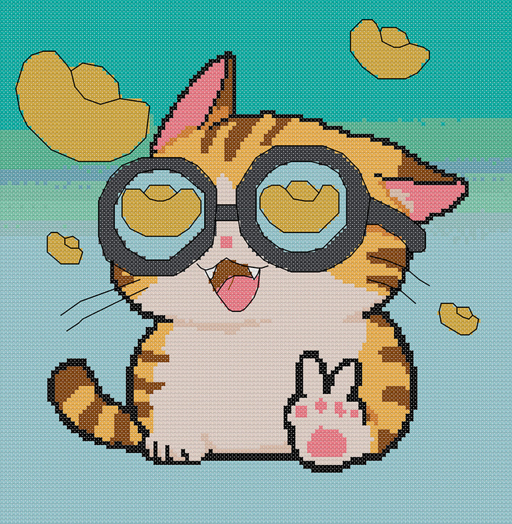Yuanbao Cat Cross Stitch Kits
