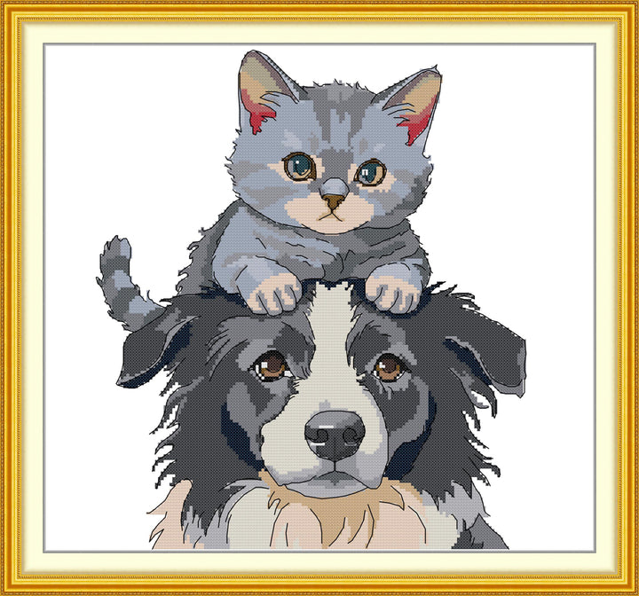 Cat and Dog Cross Stitch Kits