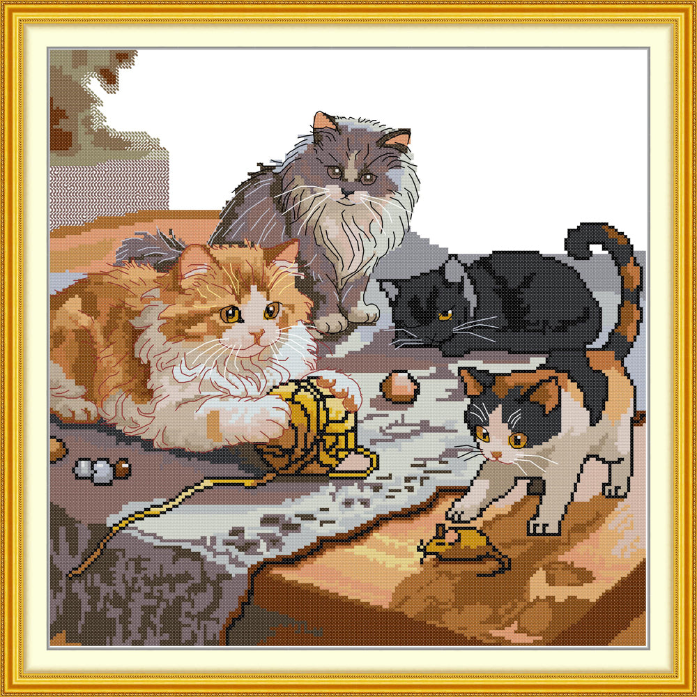 Four Little Kittens Cross Stitch Kits