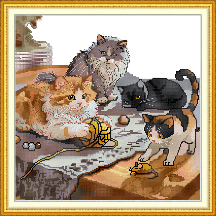 Four Little Kittens Cross Stitch Kits