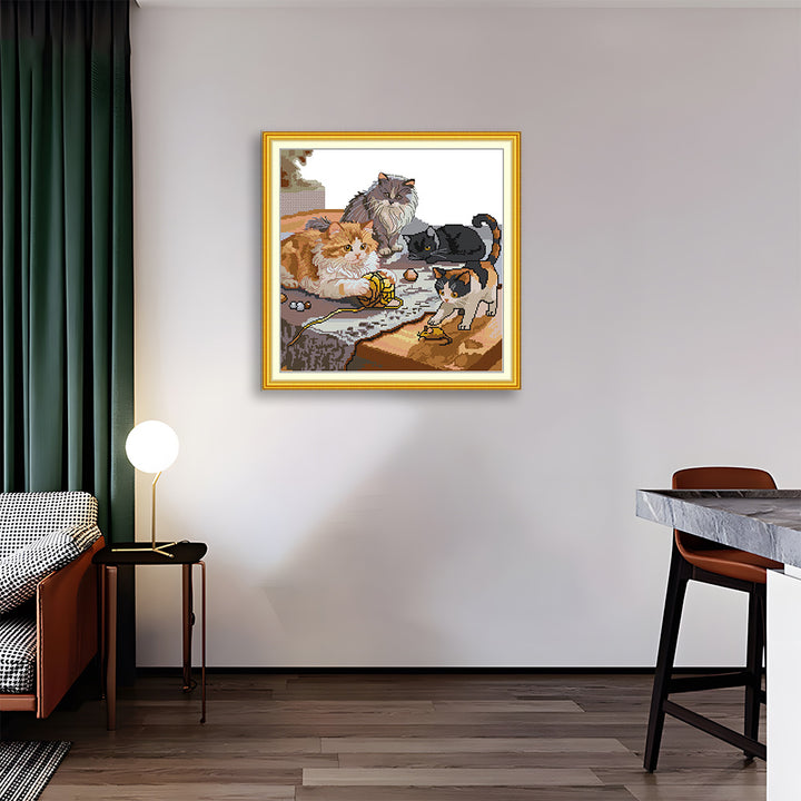 Four Little Kittens Cross Stitch Kits