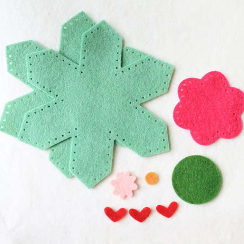 Christmas Snowflake Ornament Embroidered Felt