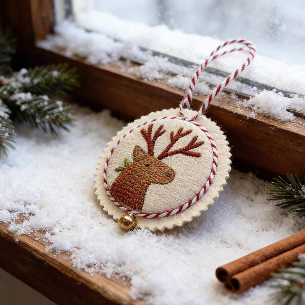 Christmas Tree Pendant Decorations Hand Embroidery Set
