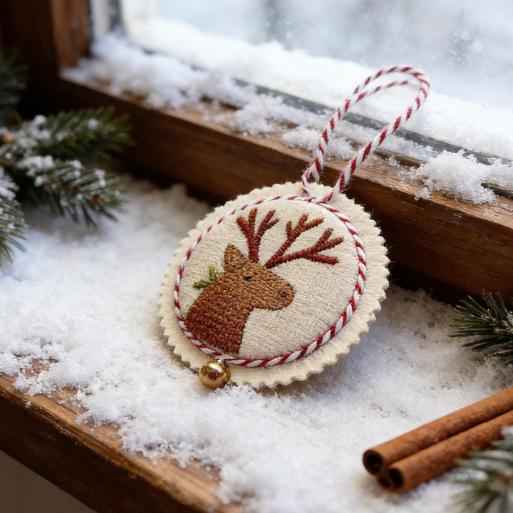 Christmas Tree Pendant Decorations Hand Embroidery Set