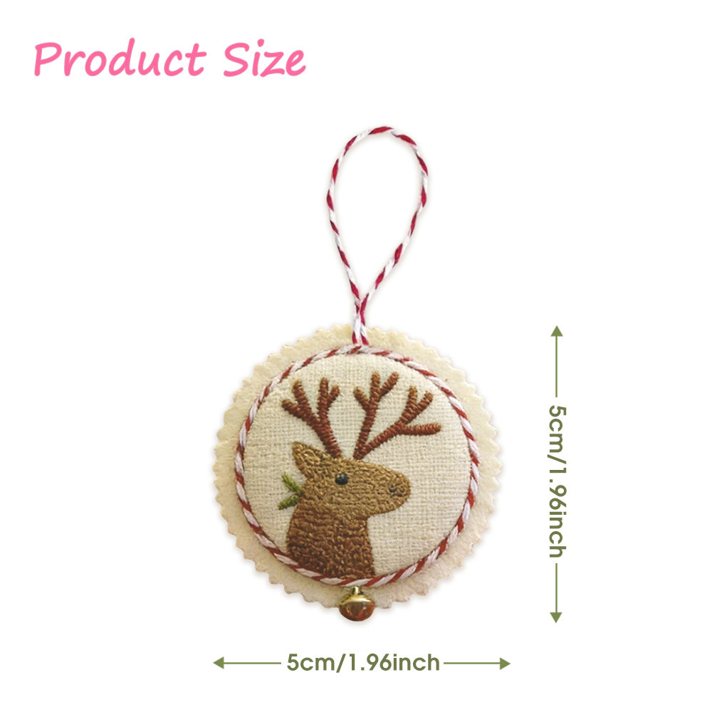 Christmas Tree Pendant Decorations Hand Embroidery Set