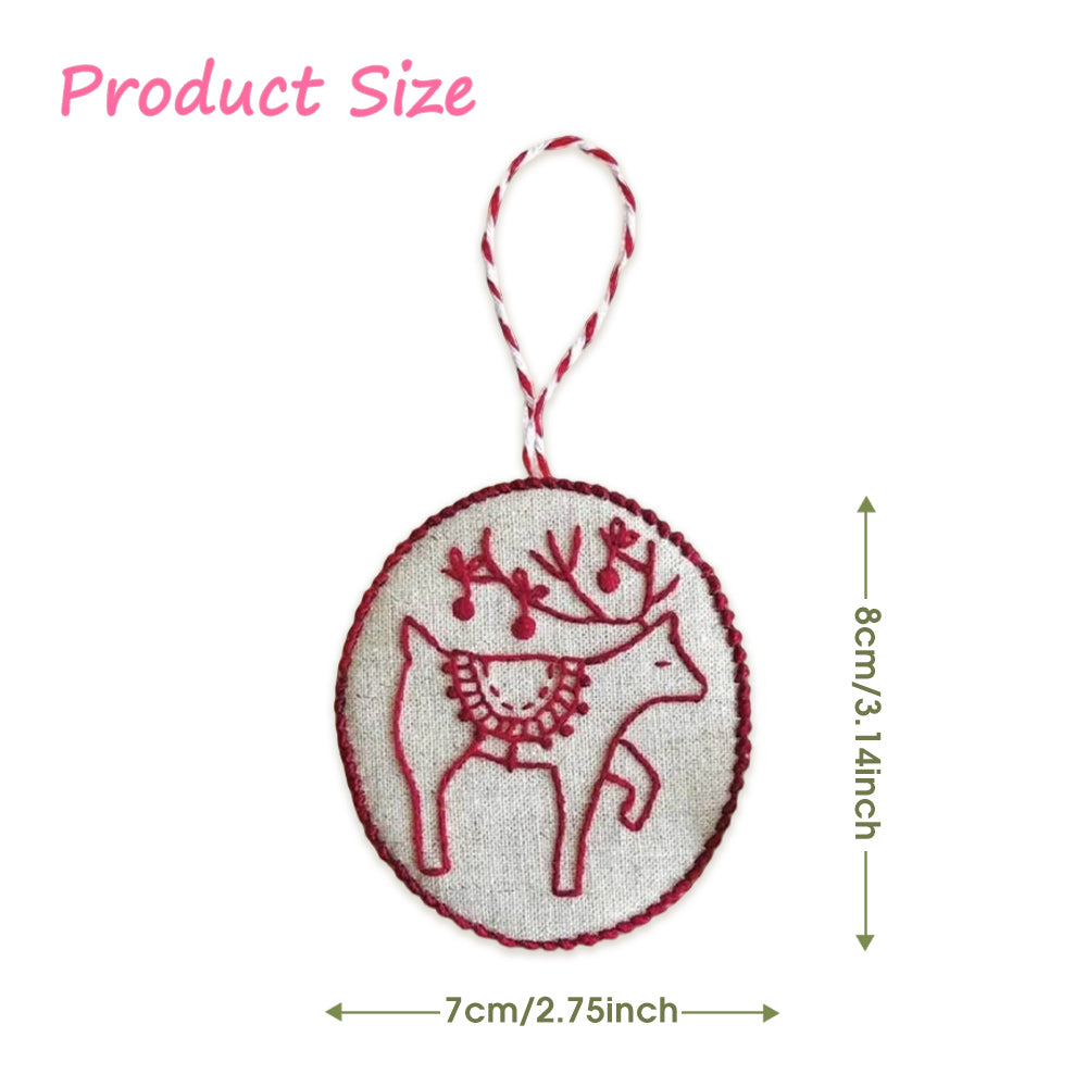 Christmas Tree Pendant Decorations Hand Embroidery Set