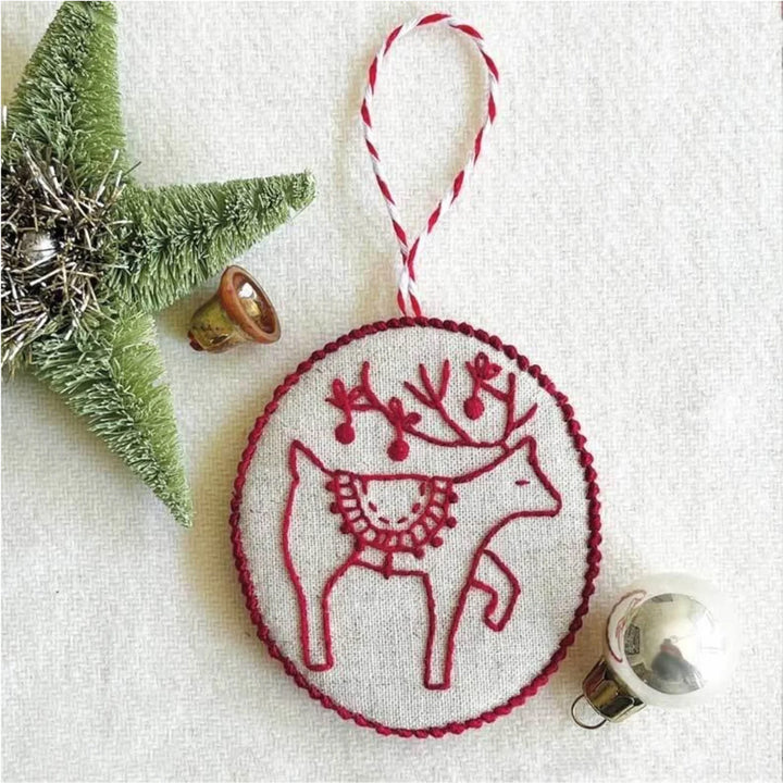 Christmas Tree Pendant Decorations Hand Embroidery Set