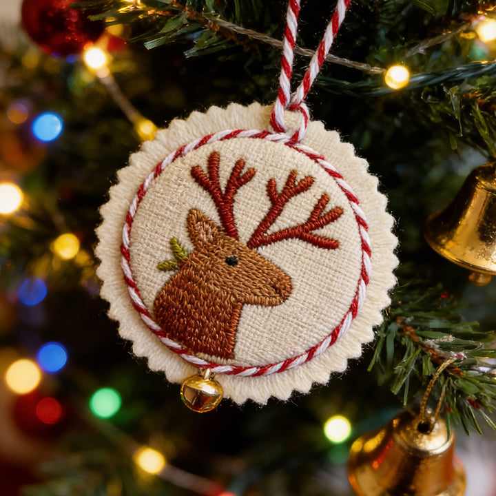 Christmas Tree Pendant Decorations Hand Embroidery Set