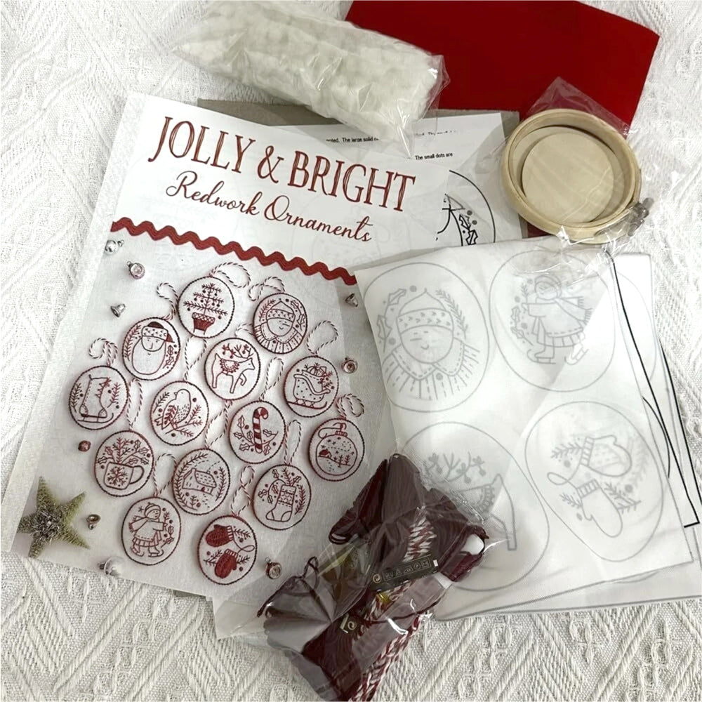 Christmas Tree Pendant Decorations Hand Embroidery Set