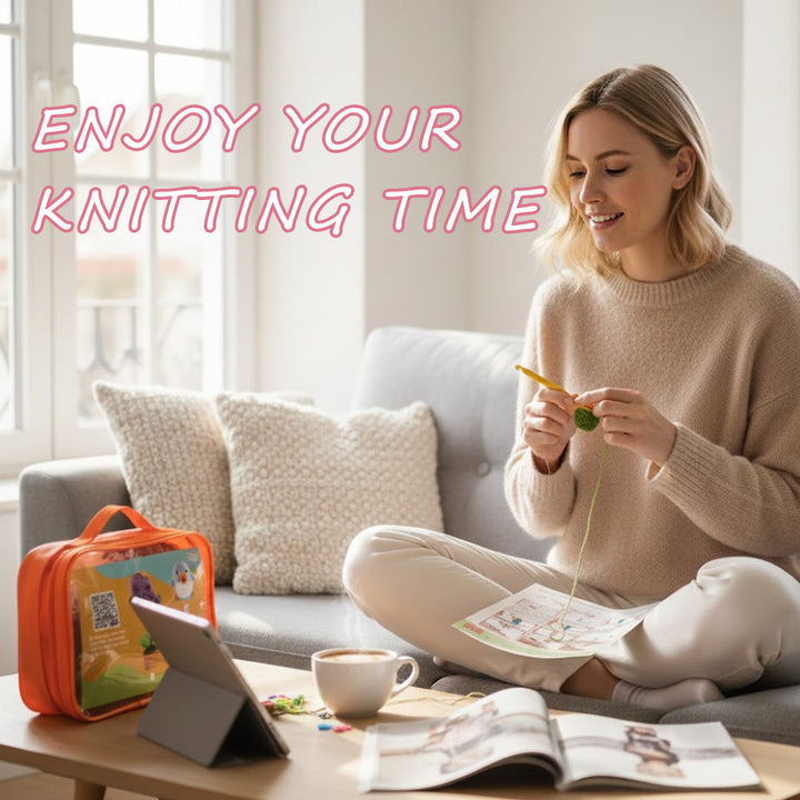 Crochet Beginners Crochet Cartoon Animals DIY Kit for Kids Adults