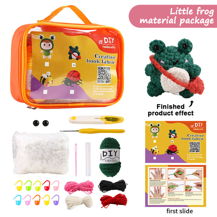 Crochet Beginners Crochet Cartoon Animals DIY Kit for Kids Adults