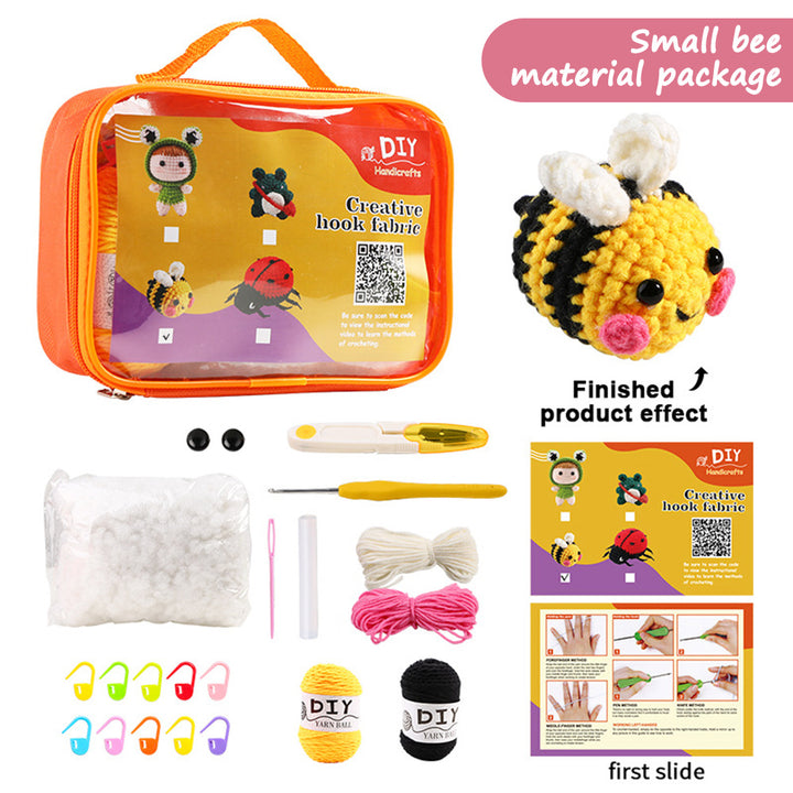 Crochet Beginners Crochet Cartoon Animals DIY Kit for Kids Adults