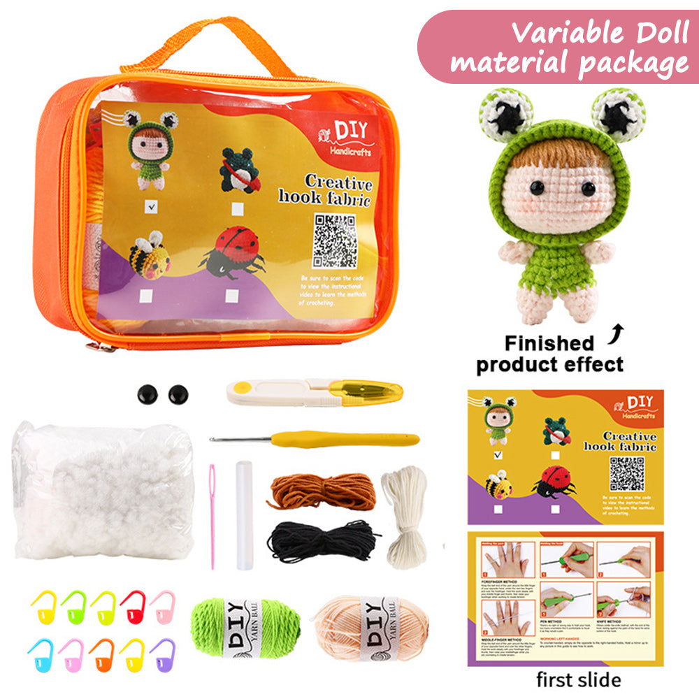 Crochet Beginners Crochet Cartoon Animals DIY Kit for Kids Adults