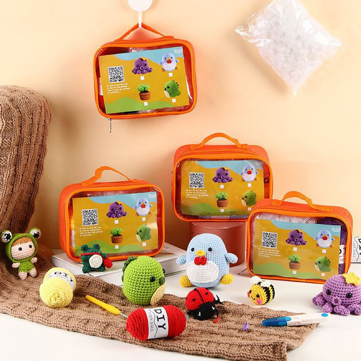 Crochet Beginners Crochet Cartoon Animals DIY Kit for Kids Adults