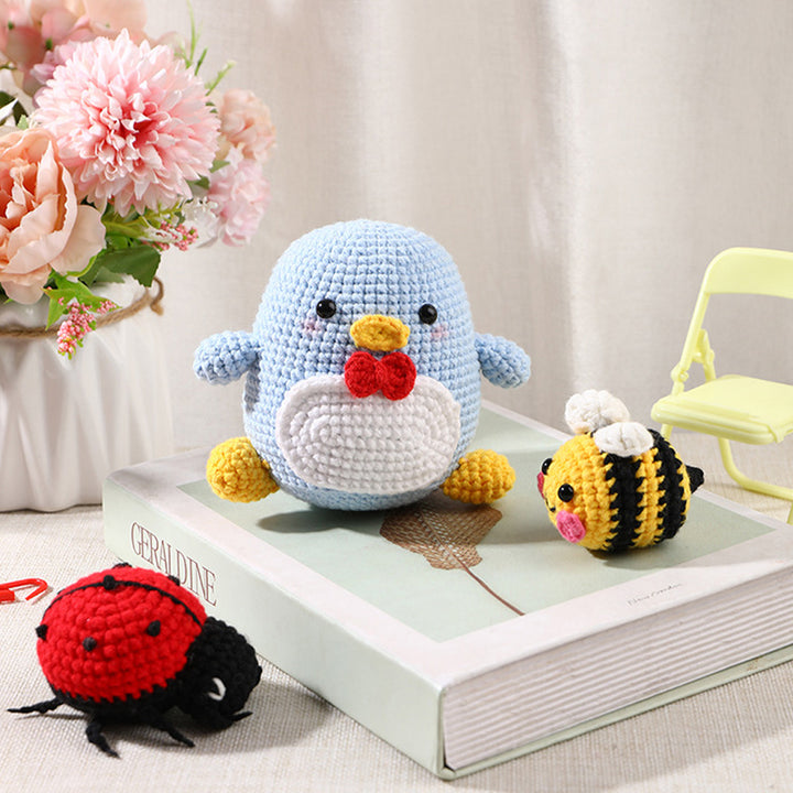 Crochet Beginners Crochet Cartoon Animals DIY Kit for Kids Adults