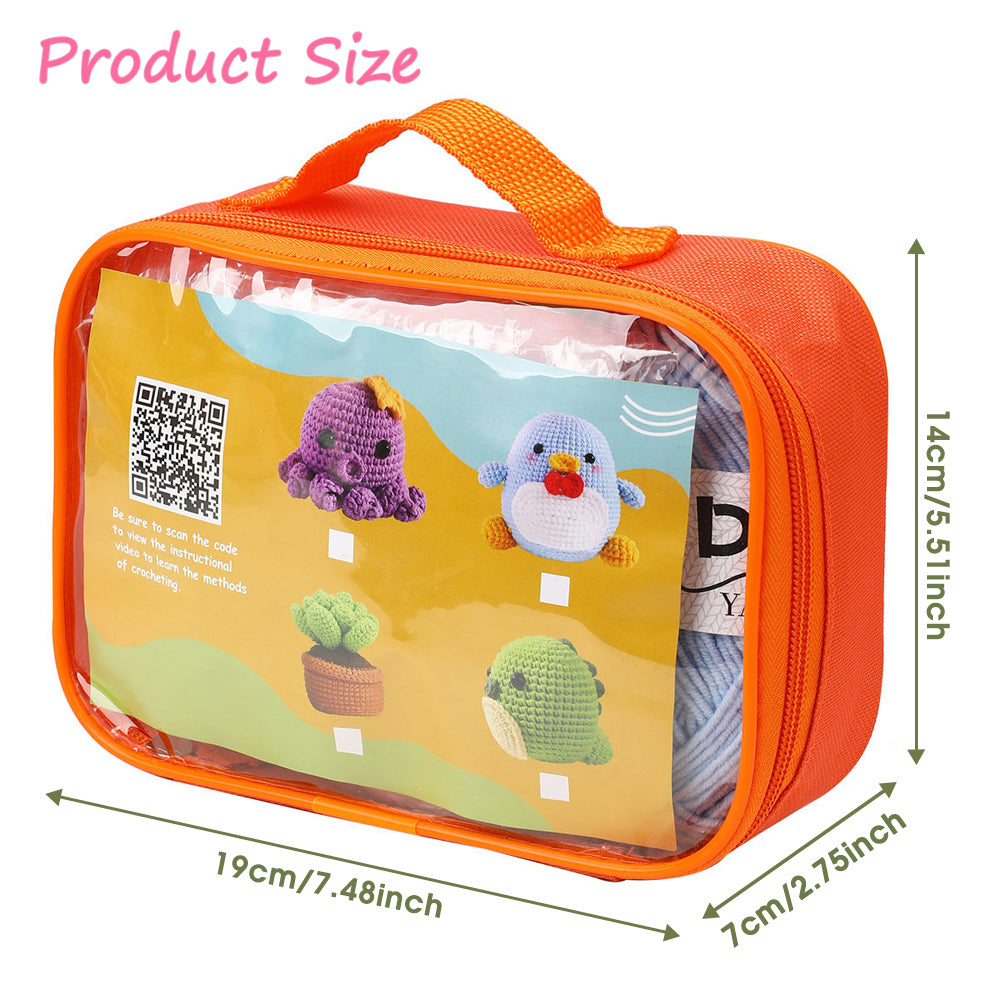 Crochet Beginners Crochet Cartoon Animals DIY Kit for Kids Adults