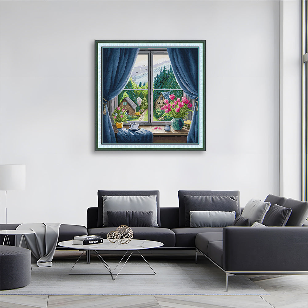 Tulip Window Sill Cross Stitch Kits