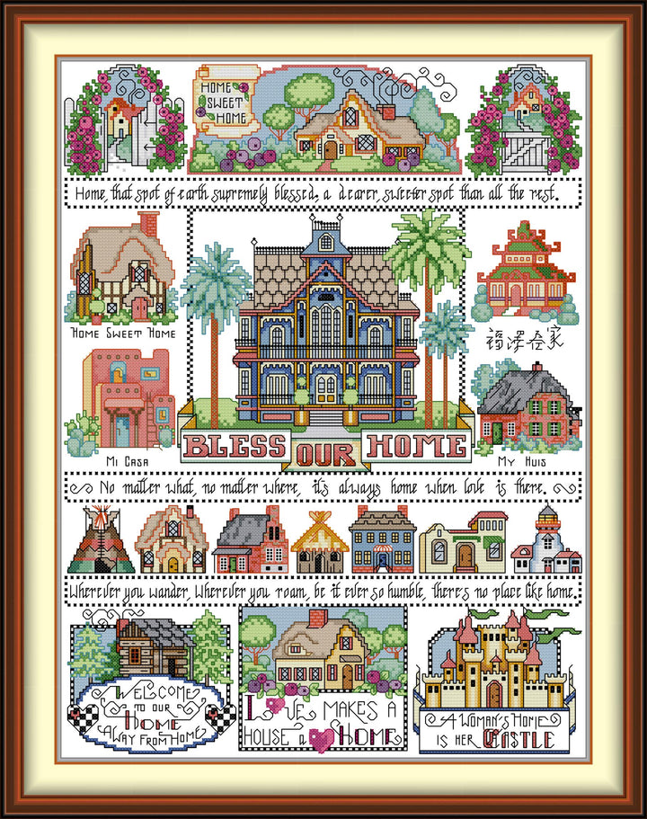 Bless My Family Cross Stitch Kits