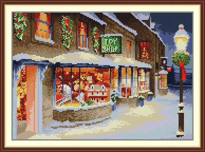 Christmas Toy Store Cross Stitch Kits