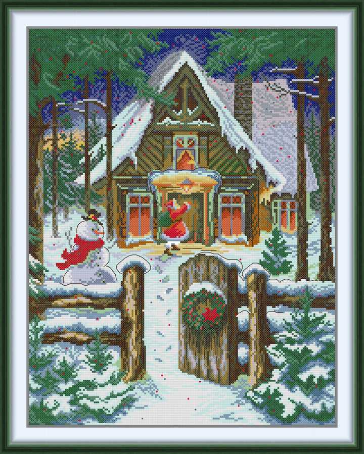 Santa Claus's Cabin Cross Stitch Kits
