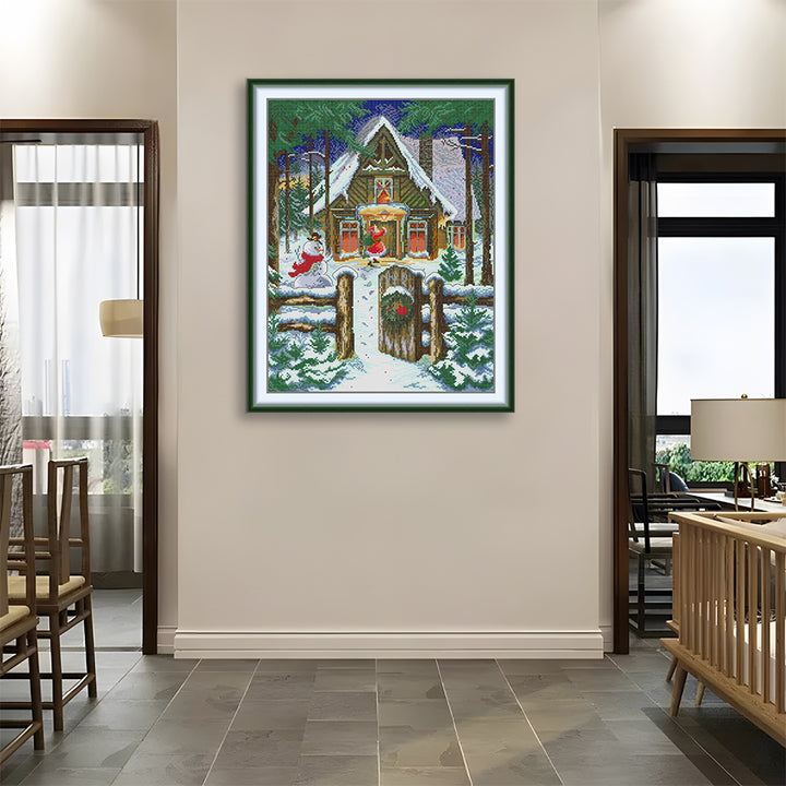 Santa Claus's Cabin Cross Stitch Kits