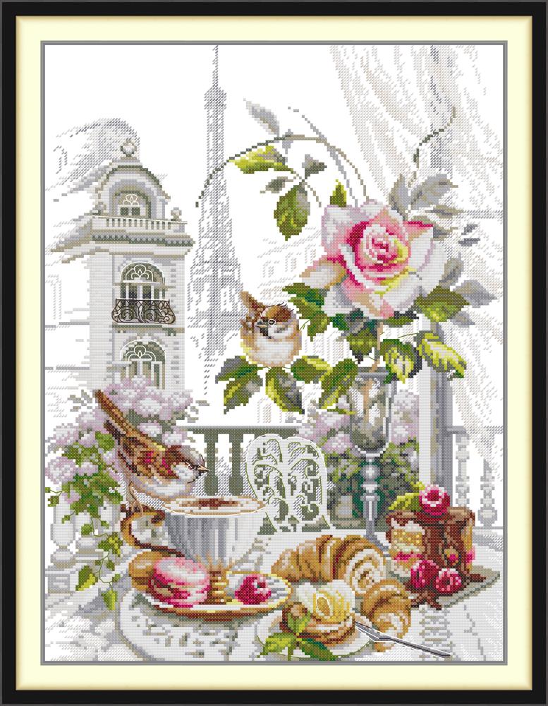 Breakfast With the Birds Cross Stitch Kits
