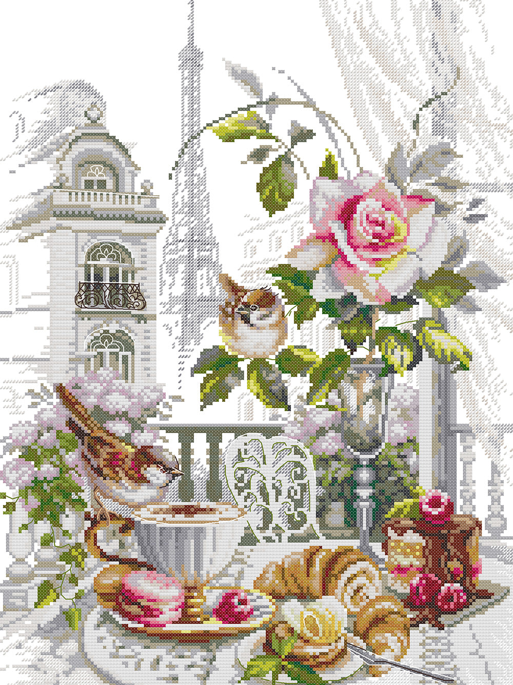 Breakfast With the Birds Cross Stitch Kits