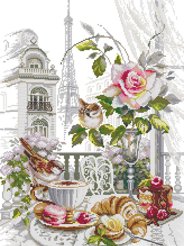 Breakfast With the Birds Cross Stitch Kits