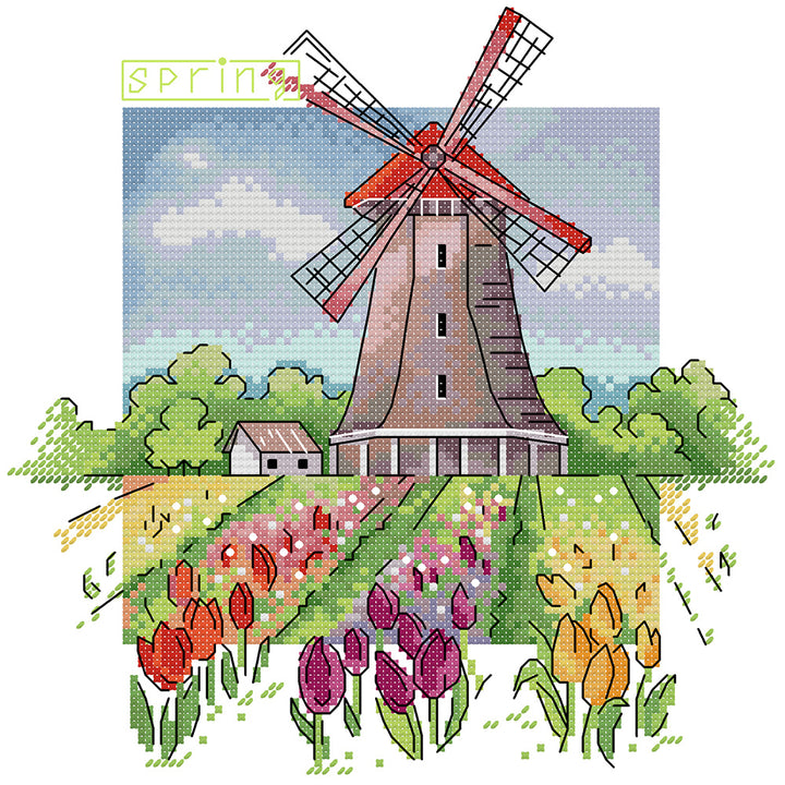 Dutch Spring Cross Stitch Kits