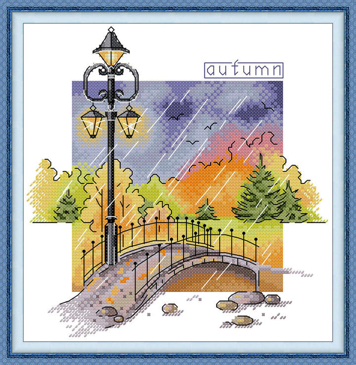 Streetlights Autumn Cross Stitch Kits