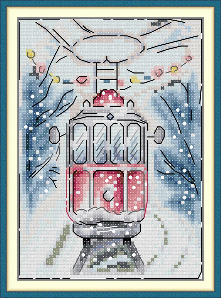 Train in the Snow Cross Stitch Kits