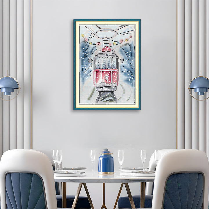 Train in the Snow Cross Stitch Kits