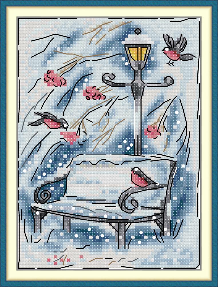 Snow Bench Cross Stitch Kits
