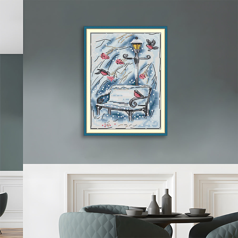 Snow Bench Cross Stitch Kits