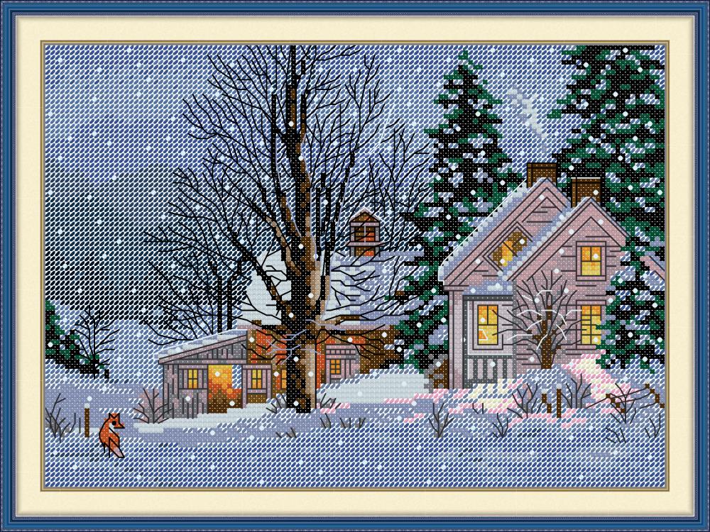 Snowy Night Cross Stitch Kits